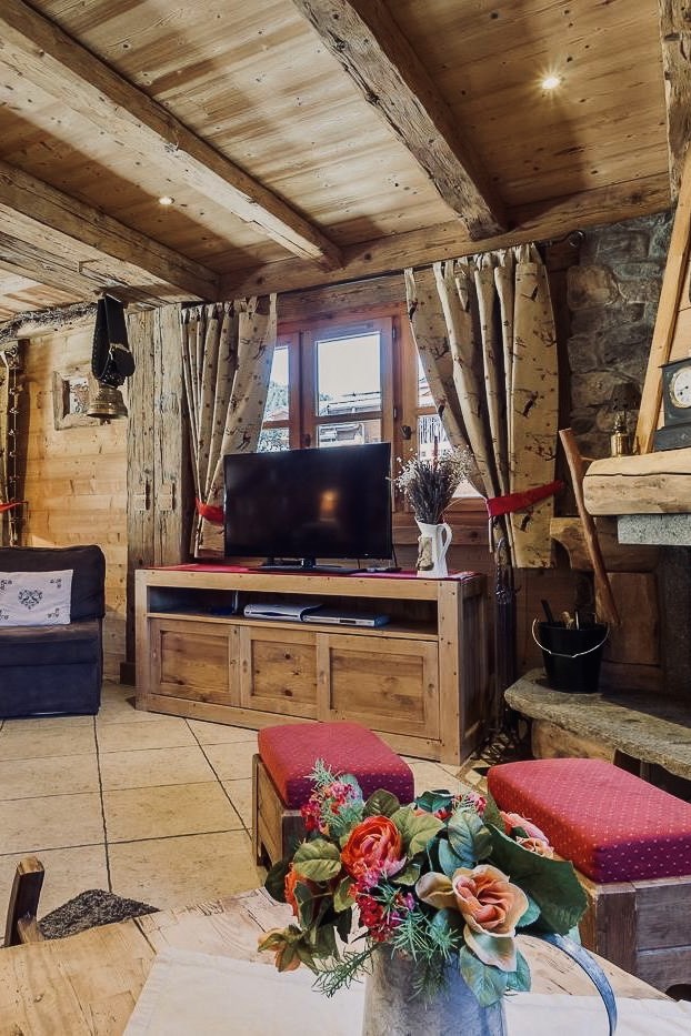 Chalet Jardin d'Angèle | B&B Courchevel living room