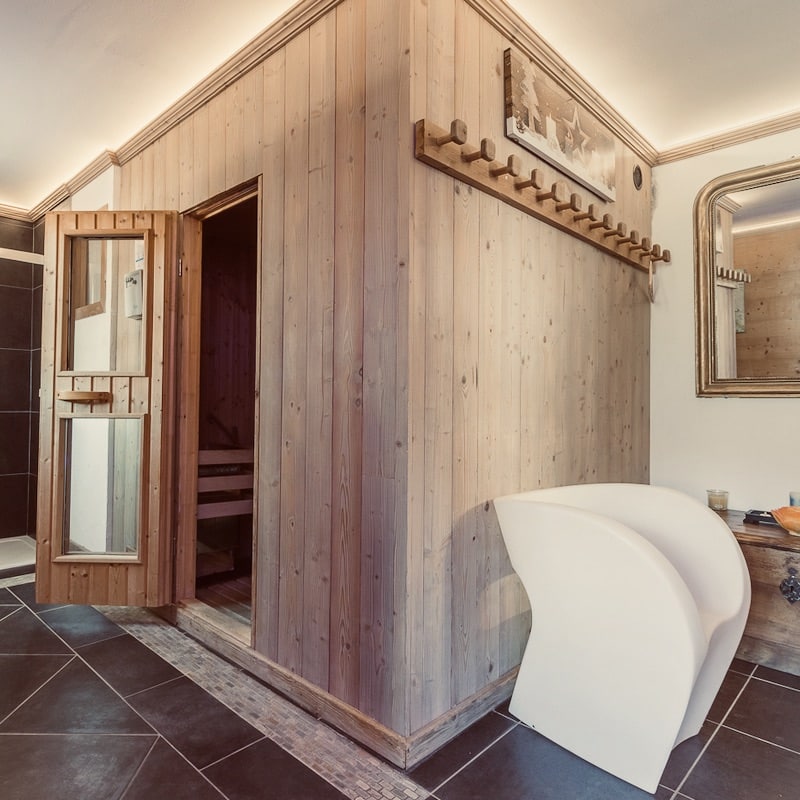 Chalet Jardin d'Angèle | Bed and Breakfast Courchevel sauna